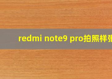 redmi note9 pro拍照样张